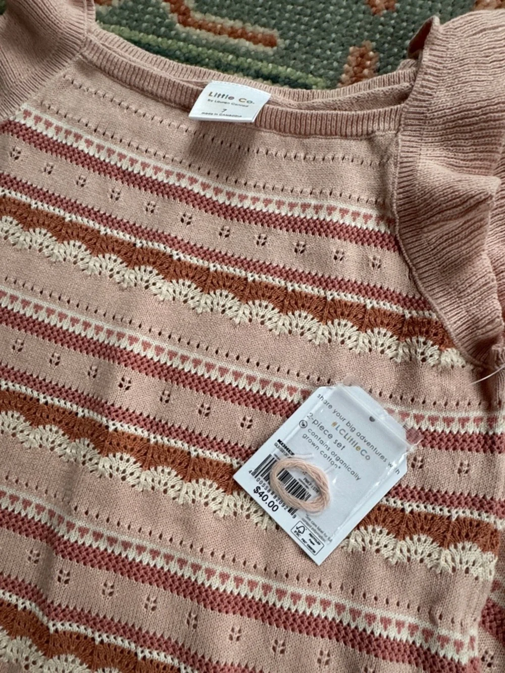 Little Co. Pink Knit Tank & Shorts Set